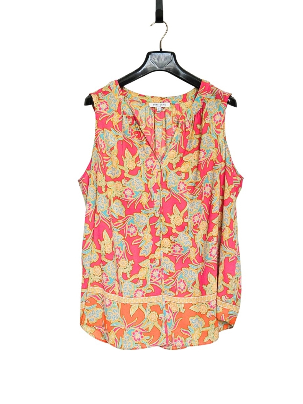 Rose & Olive Women's Plus Size 3X Floral Sleeveless Blouse